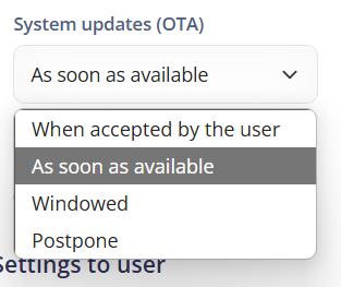 System updates (OTA