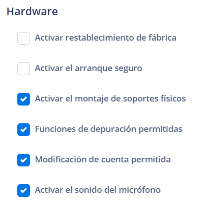 Gestionar Hardware