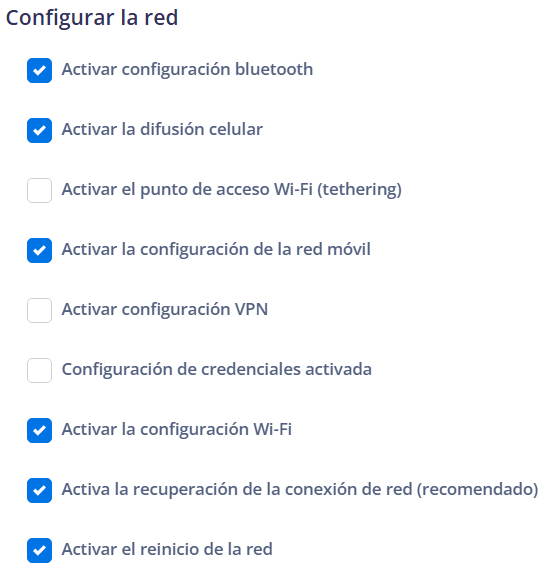 Gestionar red