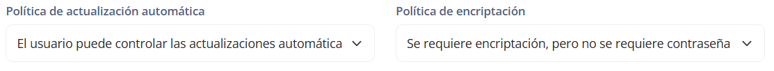 Política de actualización automática