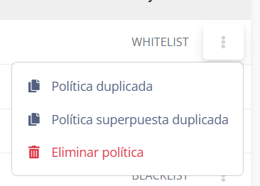 Acciones de política