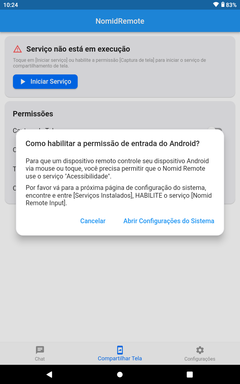 Access device settings: