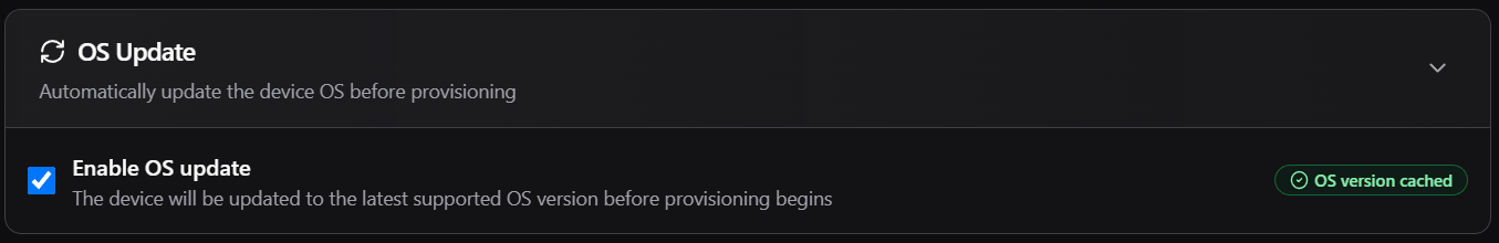 Actualización de OS