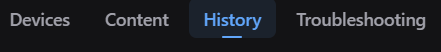 Pestaña History