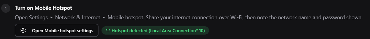 Hotspot detectado