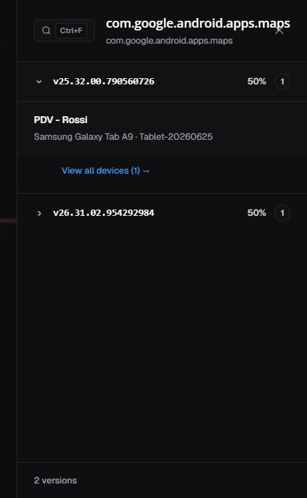 Version drawer in en-US with one expanded version