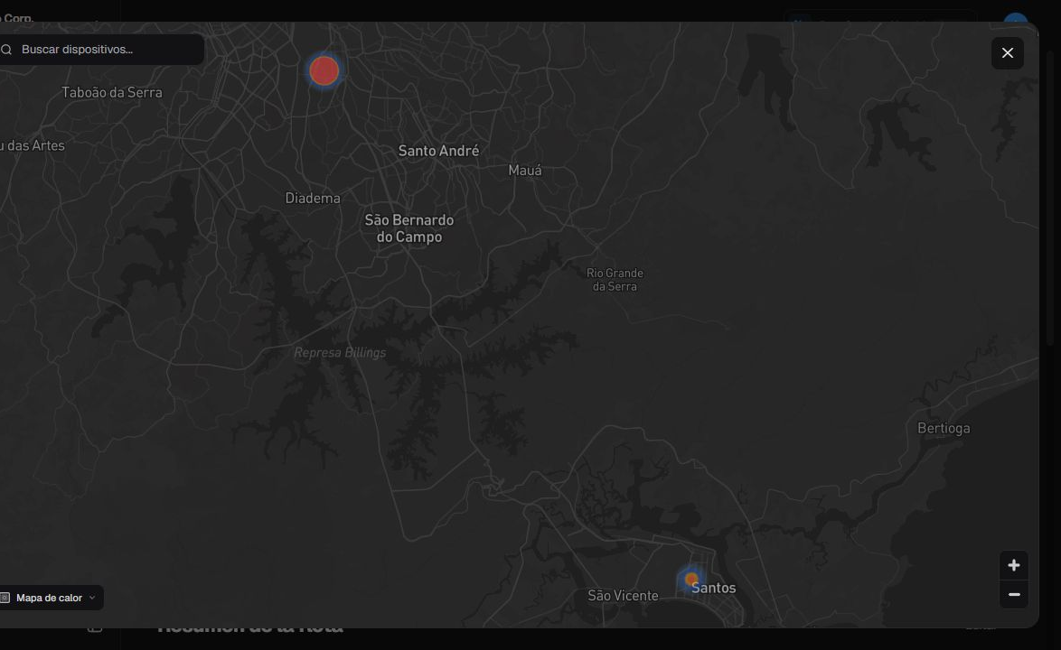 Mapa ampliado en es-ES en modo Mapa de calor