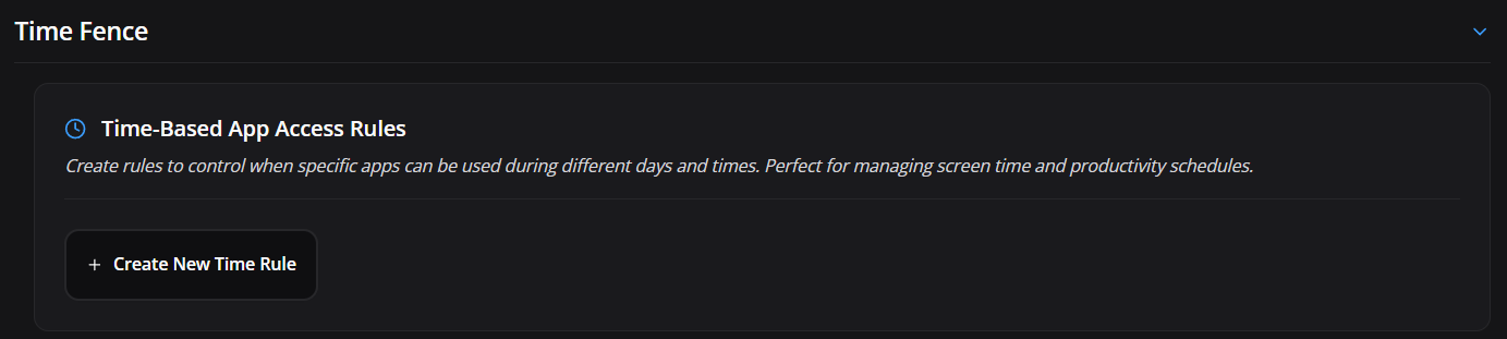 Timefence configuration