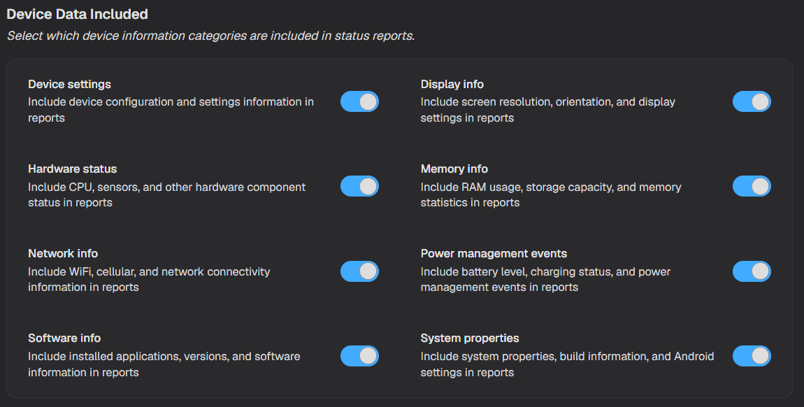Device Data Included