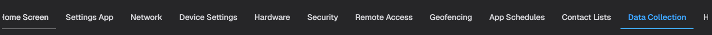 Data Collection tab