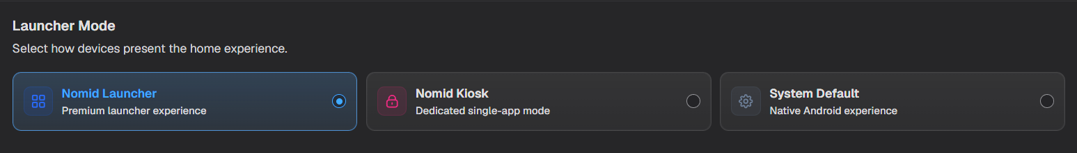 Launcher Mode