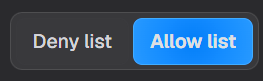 Allow list