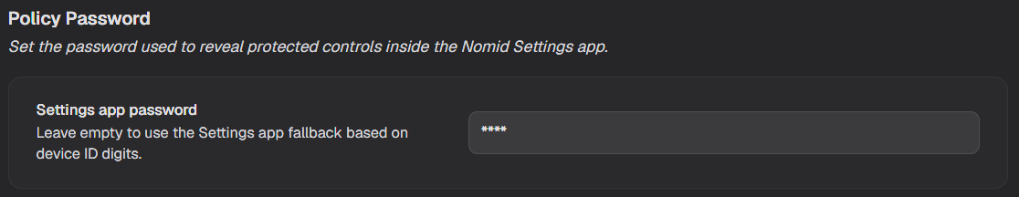 Policy Password