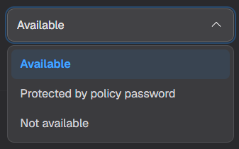 Button availability options