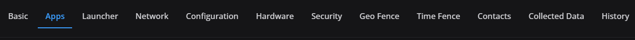 Apps - quick configuration
