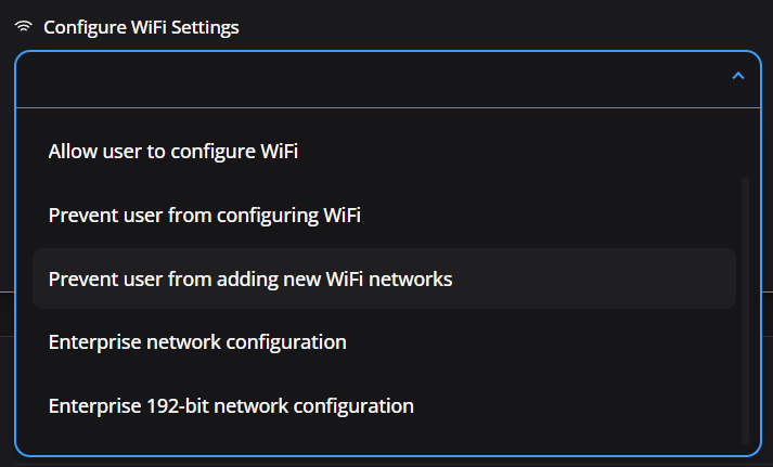 Configuração de Wi-Fi