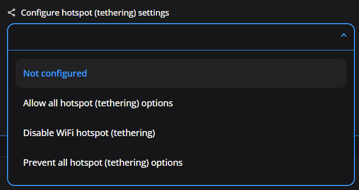 Configuração de hotspot