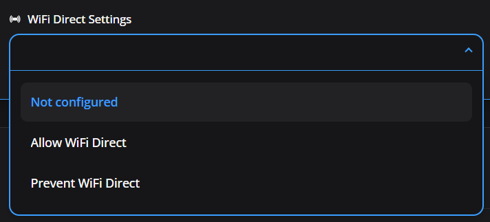 Configuração de Wi-Fi Direct
