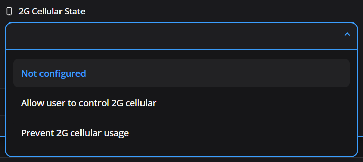 Estado do 2G celular