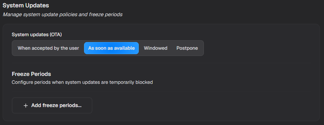 System Updates