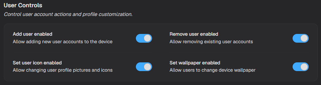 User Controls