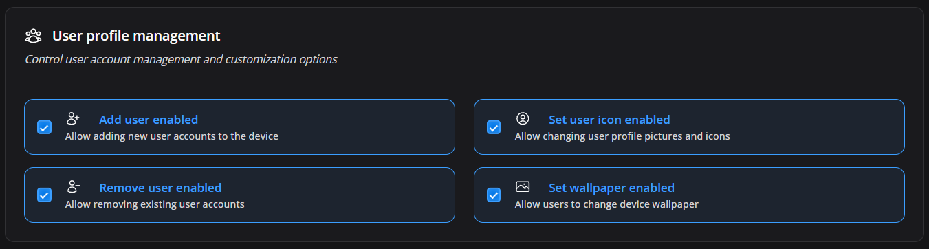 Profile Configuration