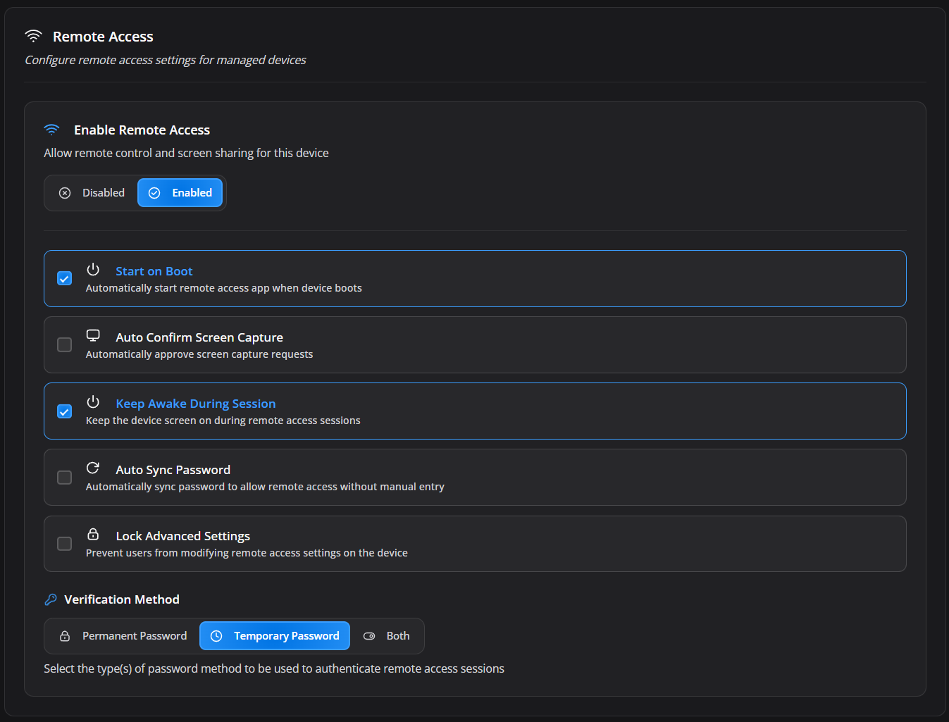 Remote Configuration