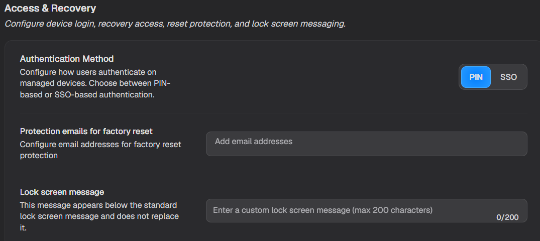 Access & Recovery