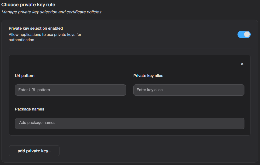 Private Key Rule