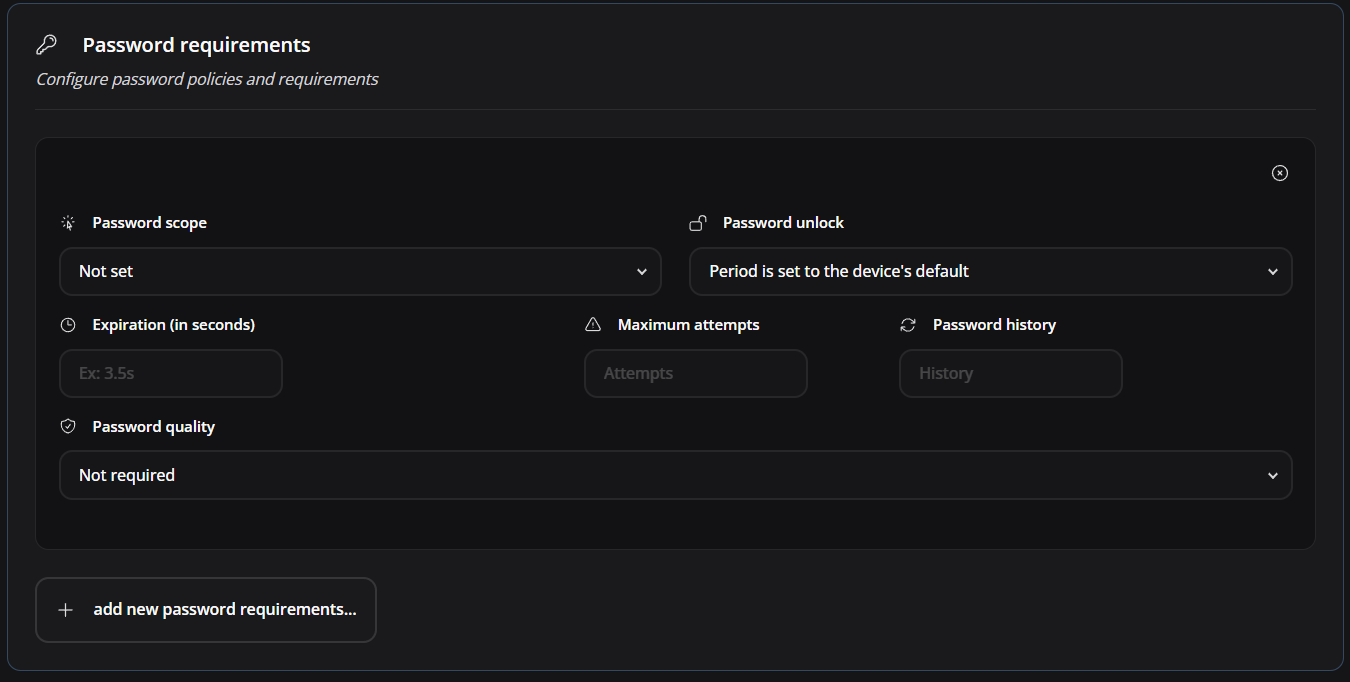Password Policy