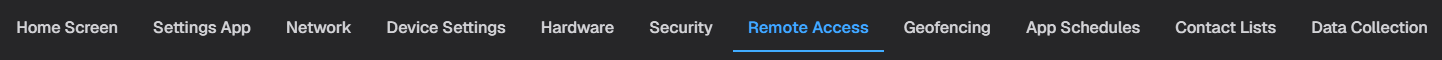 Remote Access tab