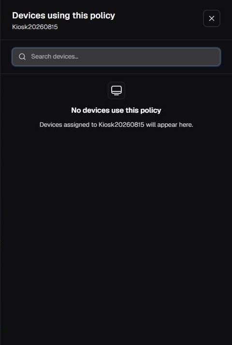 Associated-devices drawer with an empty central scroll area omitted