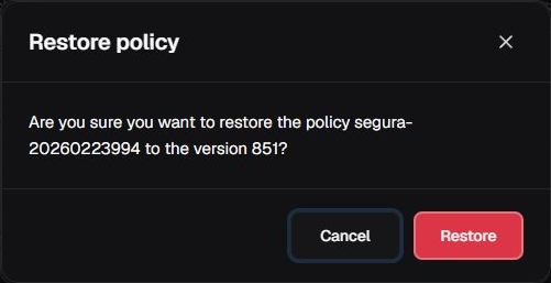 Restore confirmation not executed