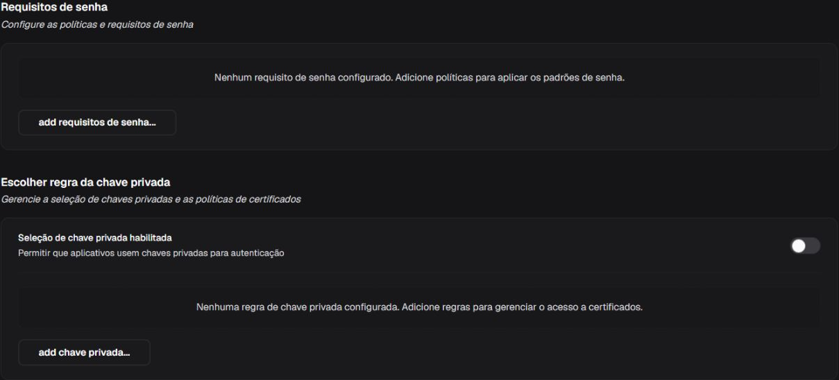 Acesso, credenciais e recuperação