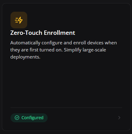 Zero-touch