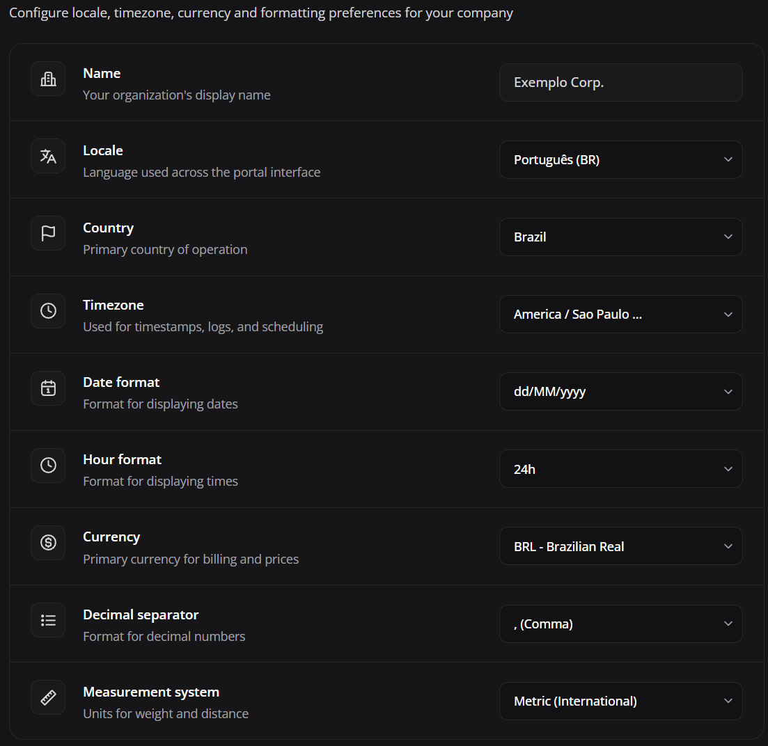 Configure organization