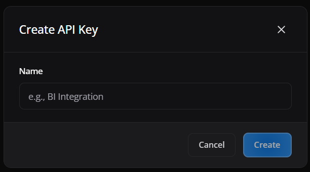 Create API Key