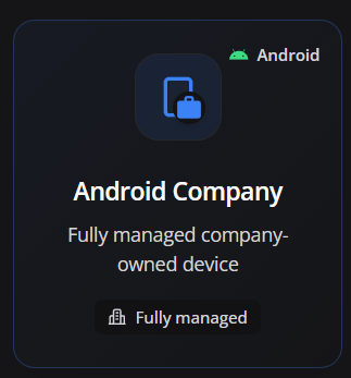 Opção Android Company