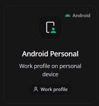 Opção Android Personal