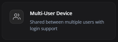 Template Multi-User Device