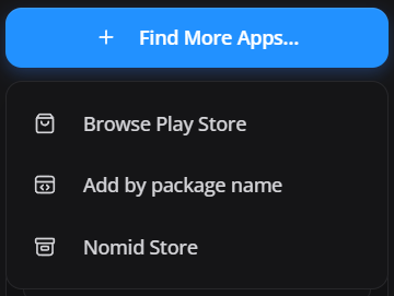 Fontes para localizar aplicativos