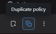 Ação Duplicate policy para VR